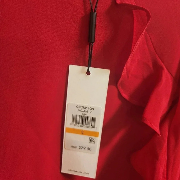 Calvin Klein Ruffled Long-Sleeve Top - Picture 7 of 12